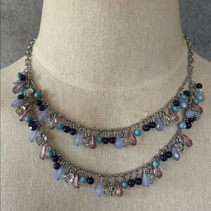 Silvertone🩷Multicolor Beaded Necklace